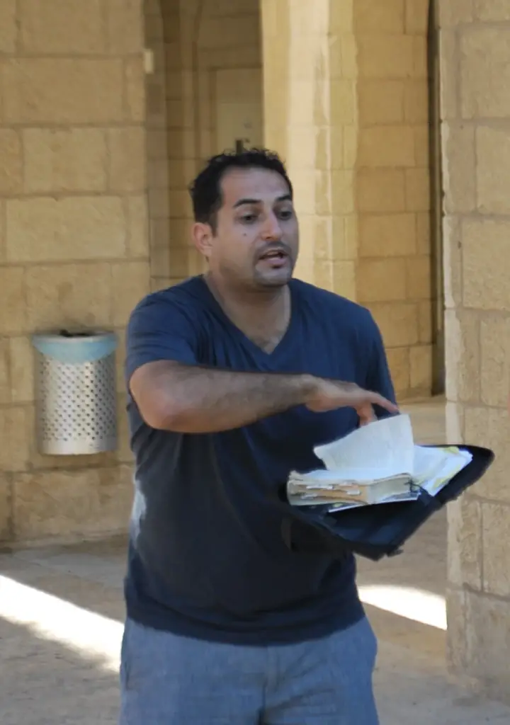 Steven khoury preaching iin Israel